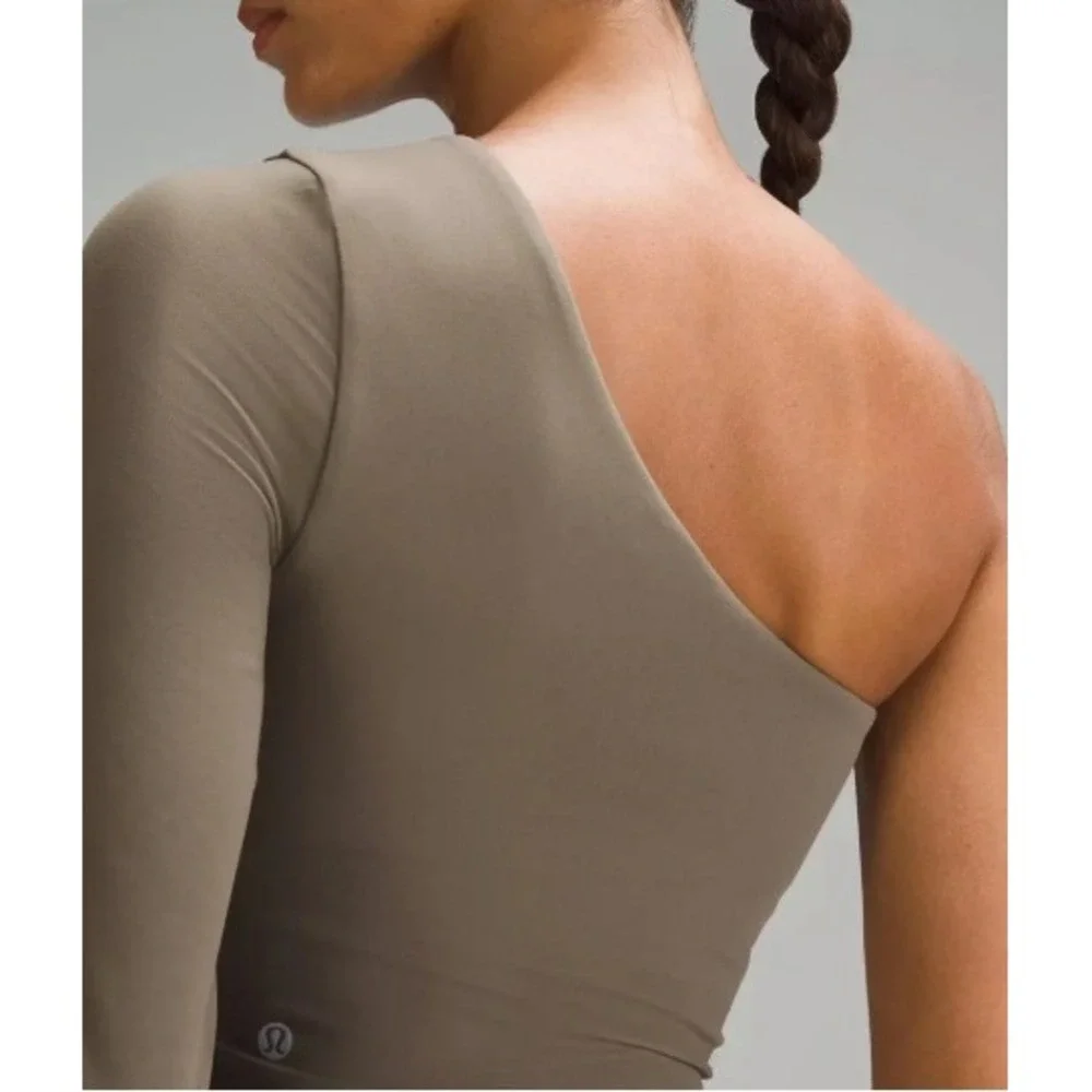 NWOT Lululemon Align Asymmetric Long Sleeves Top Shirt Women 12 Nomad Athleisure